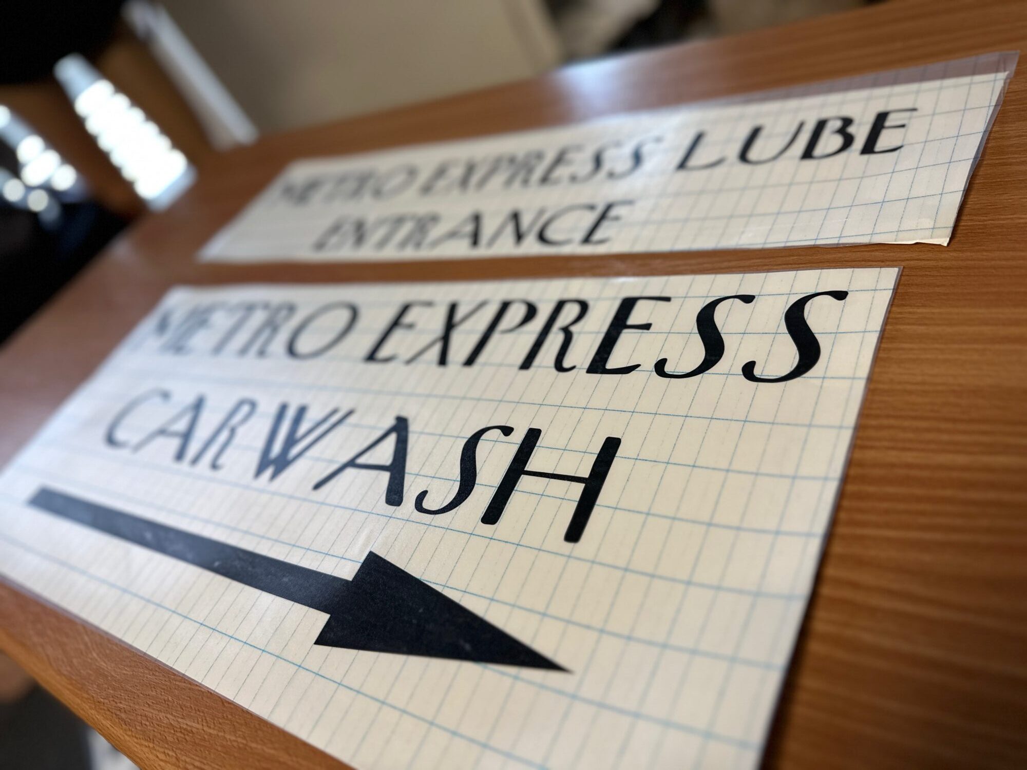 Custom decals for local car wash business