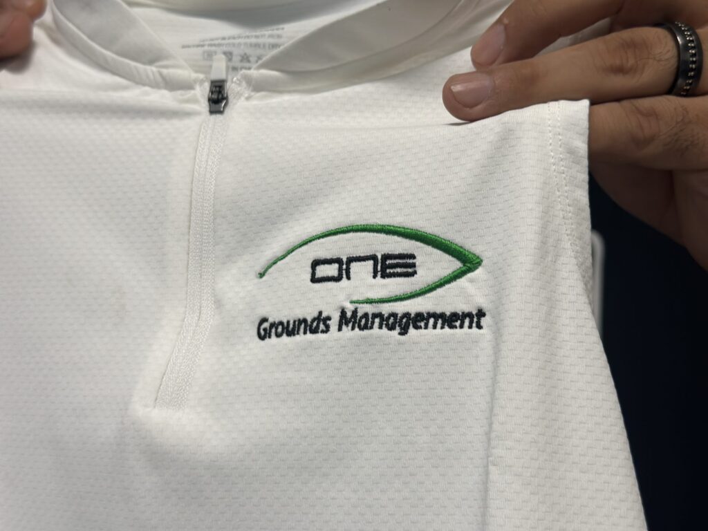 Personalized polo shirt with left chest embroidery