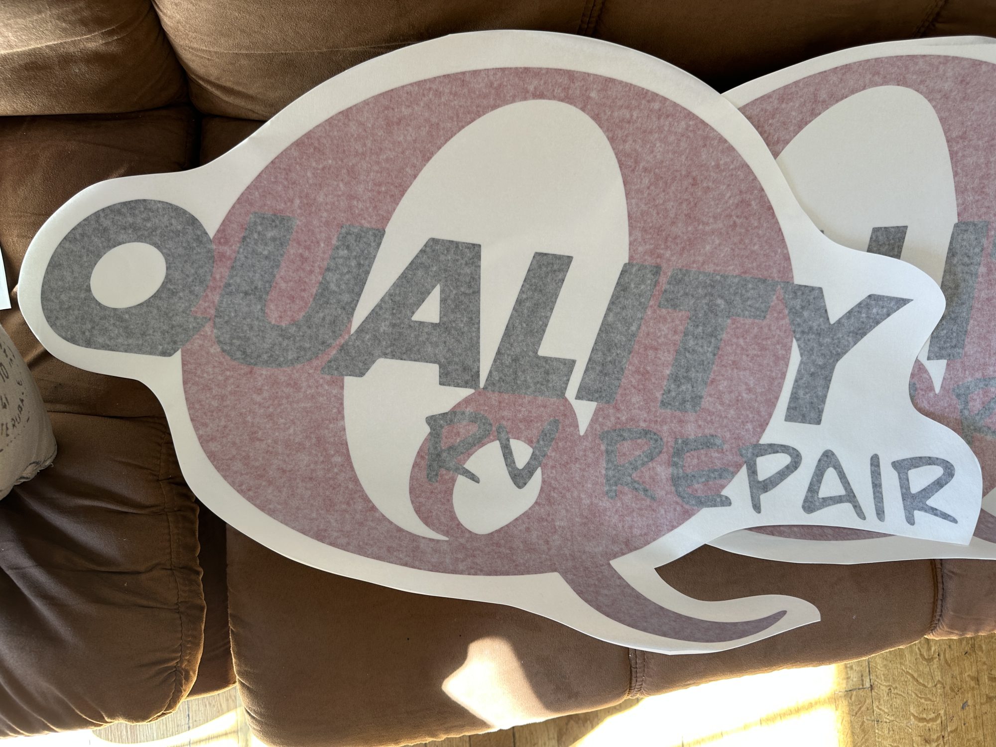 Customized window decals printed in Nampa at The Print Plug