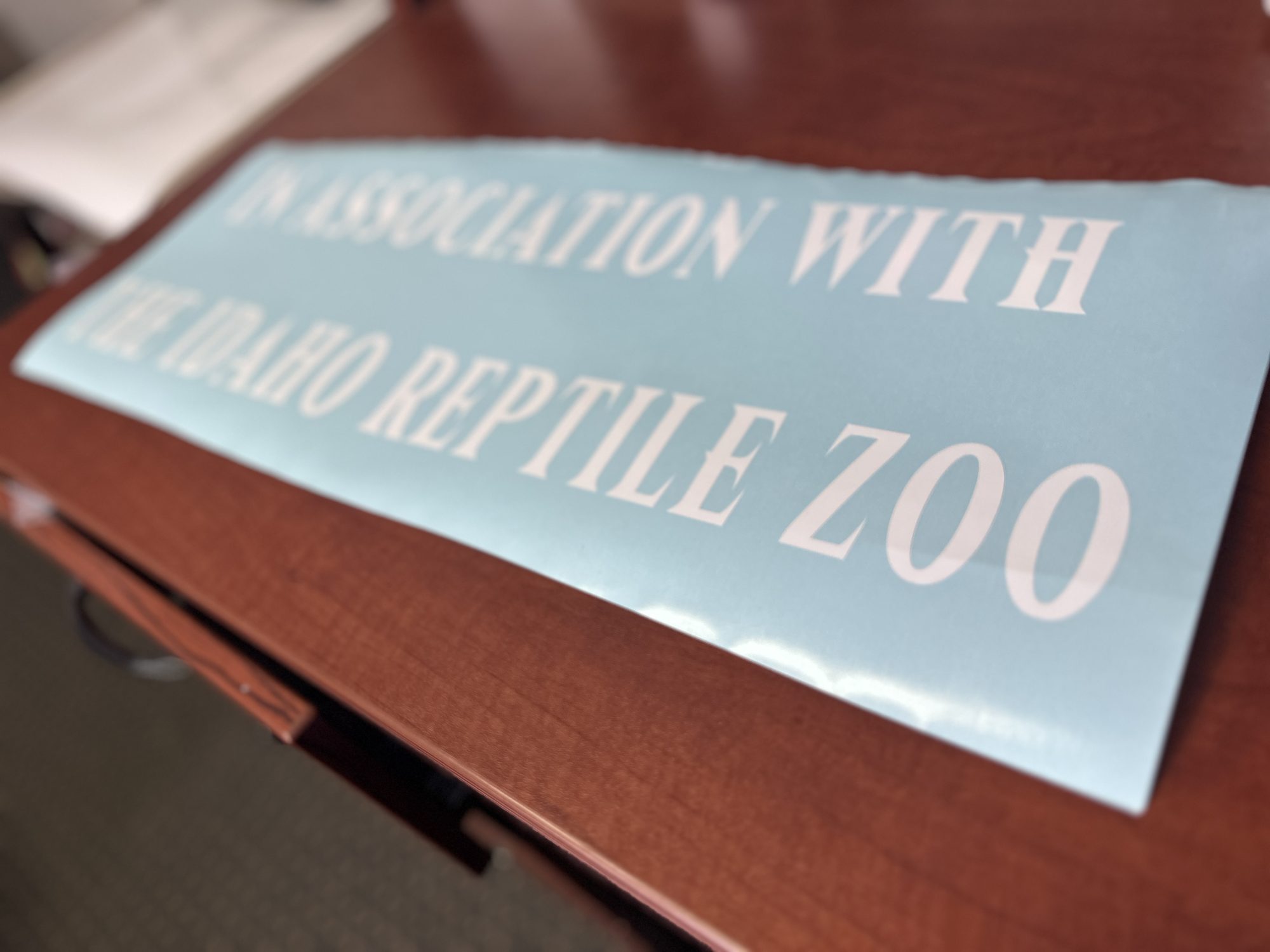 Window decals printed at The Print Plug for local business