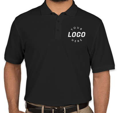 Customized black polo with company Logo