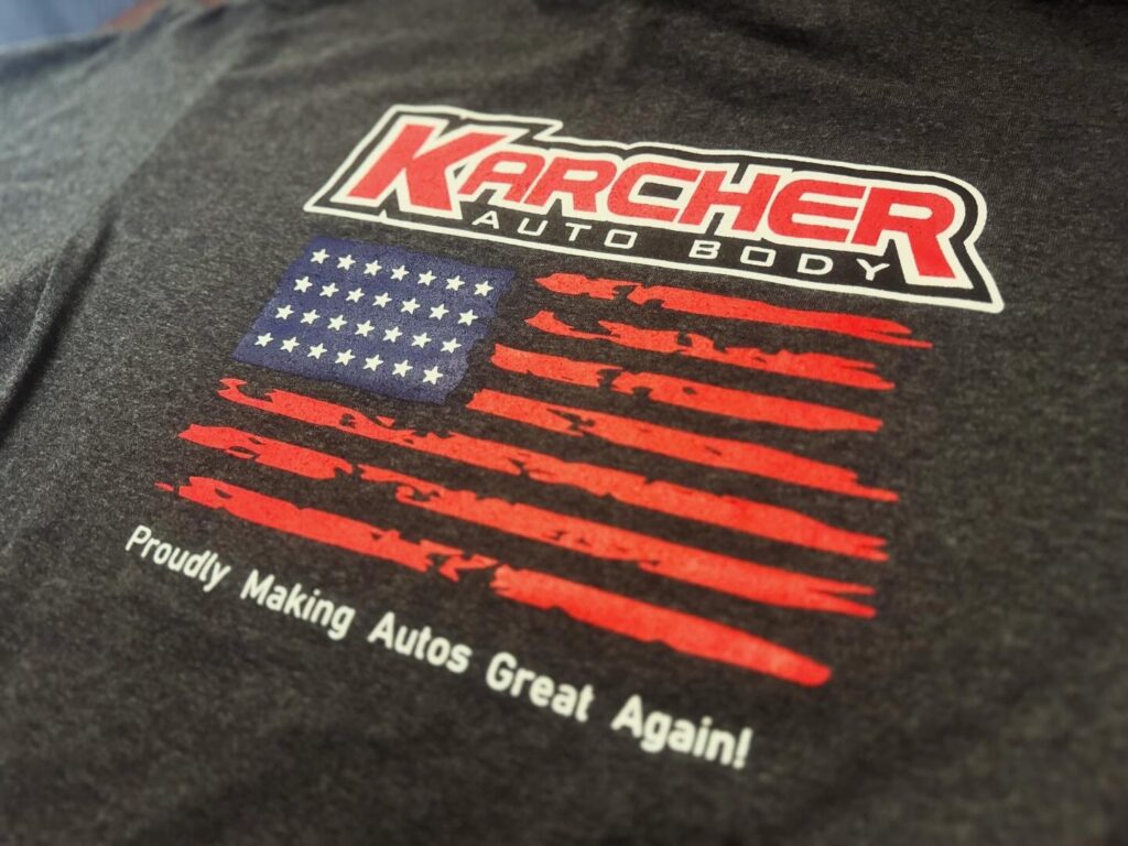 Custom screen printed shirt for a car company near Boise from The Print Plug in Nampa