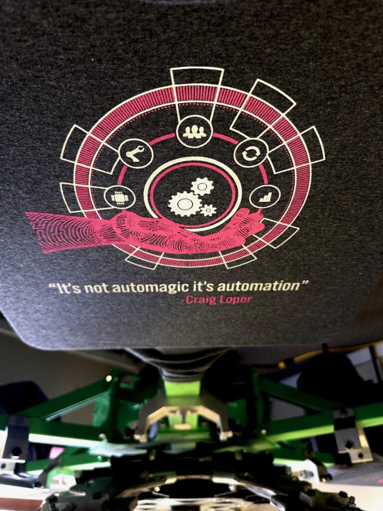 Custom screen printed t-shirt with gradient print in Nampa at The Print Plug