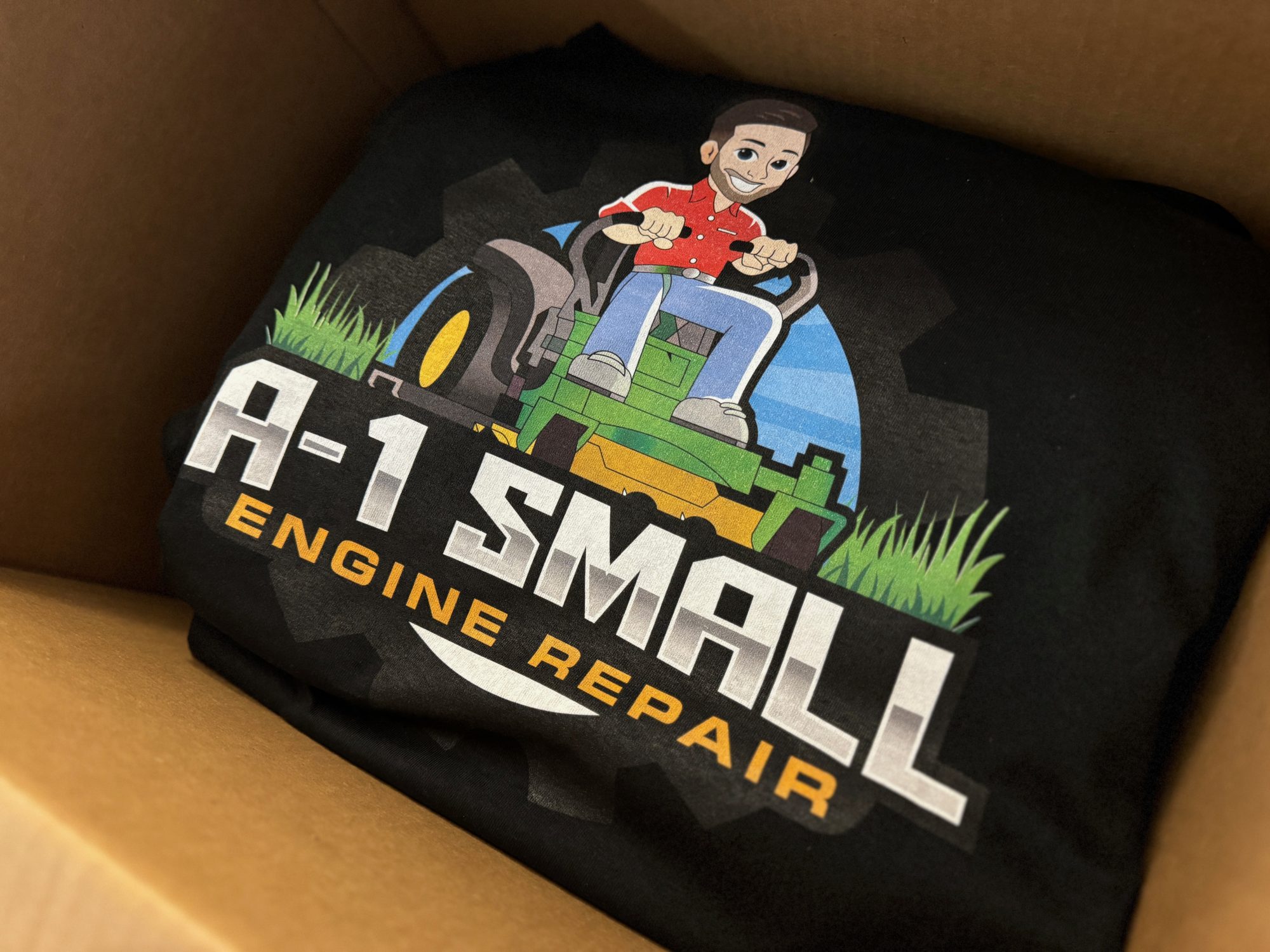 Custom graphic tee printed fast with DTG at The Print Plug in Nampa