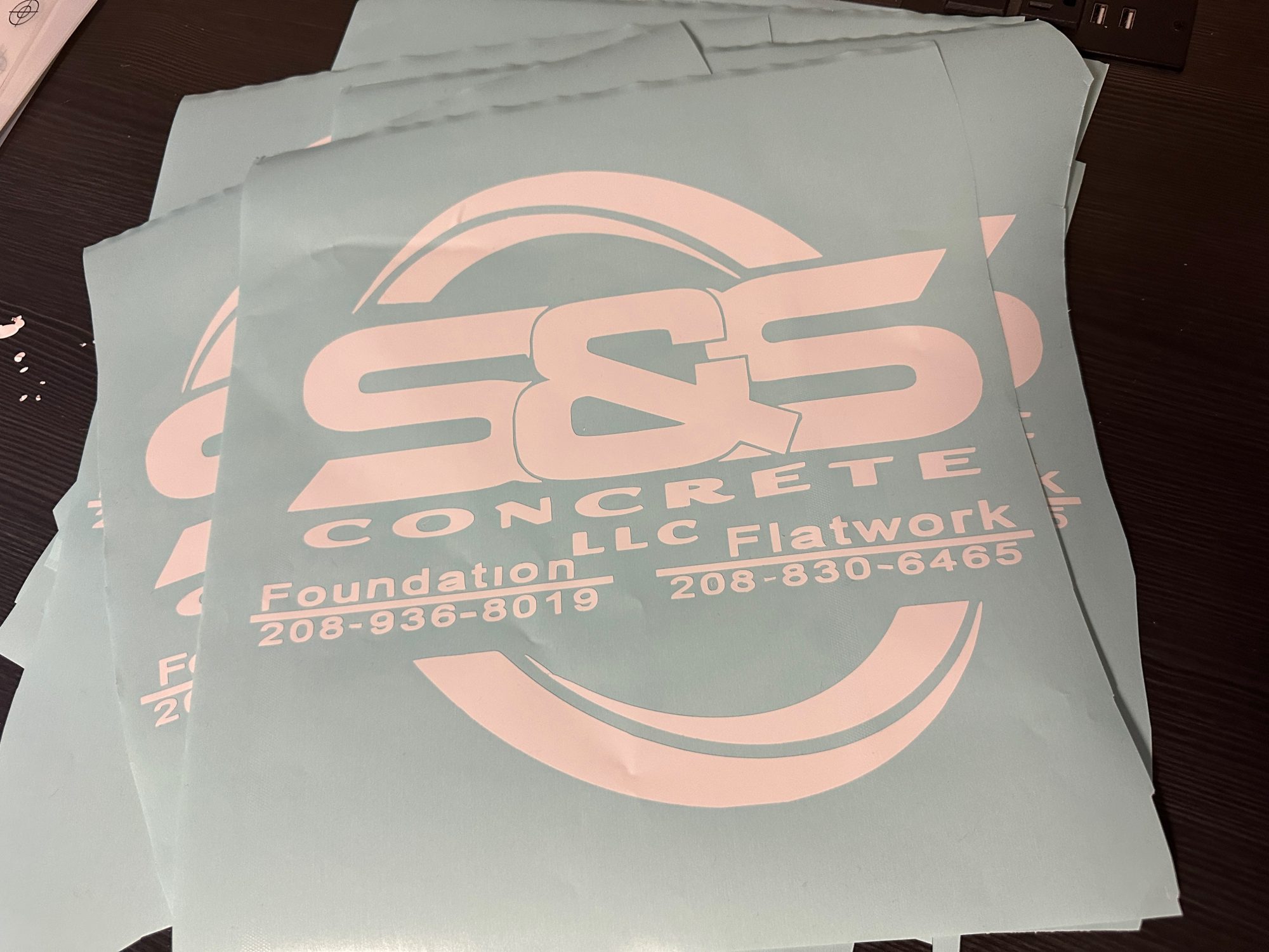 Custom decals for a local business made by The Print Plug in Nampa