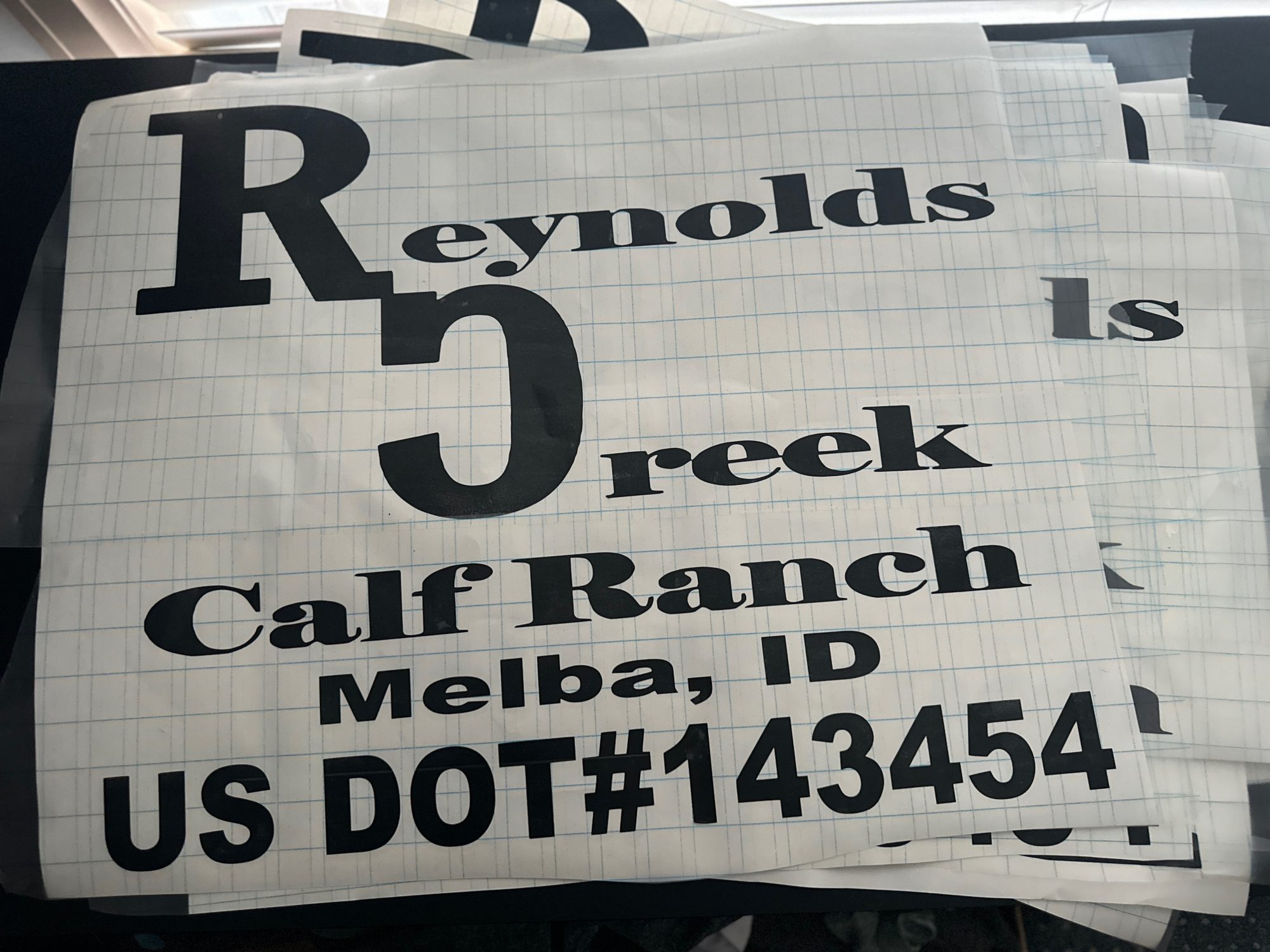 Custom window decal for a local business near Nampa