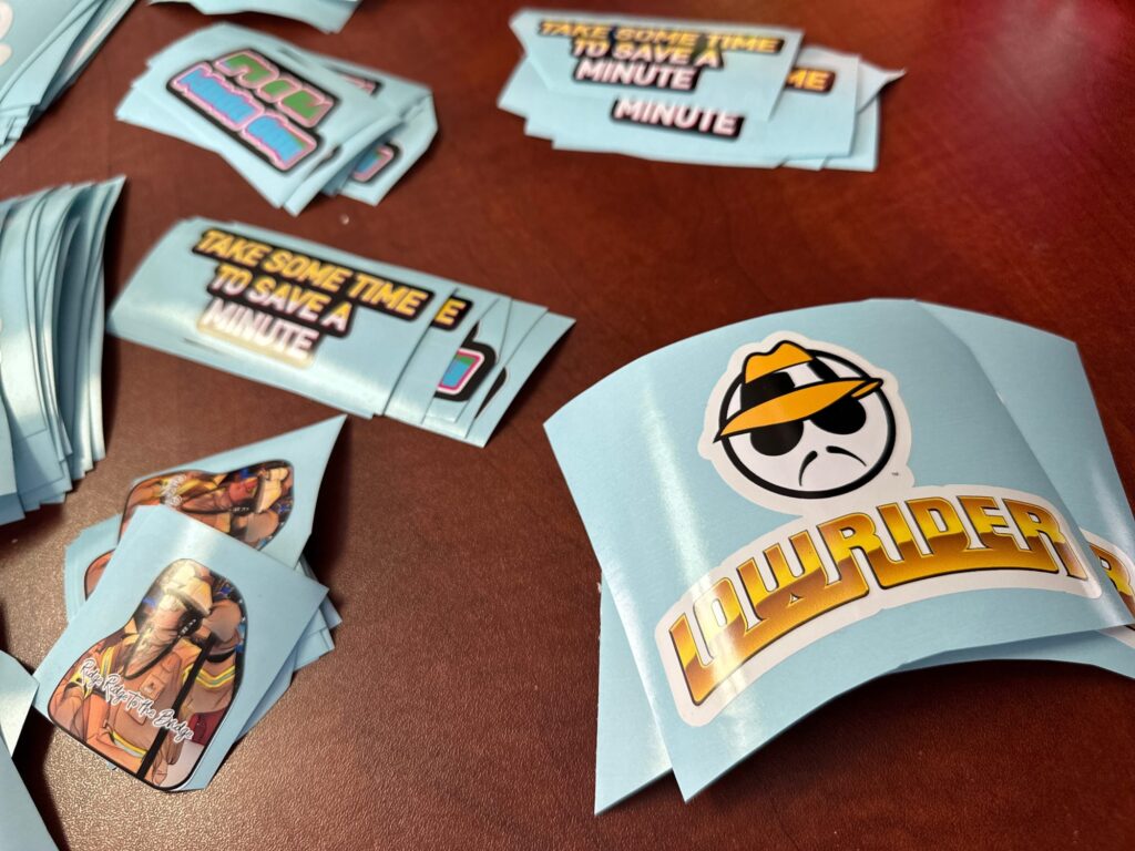 Custom die-cut stickers for special event made at The Print Plug in Nampa