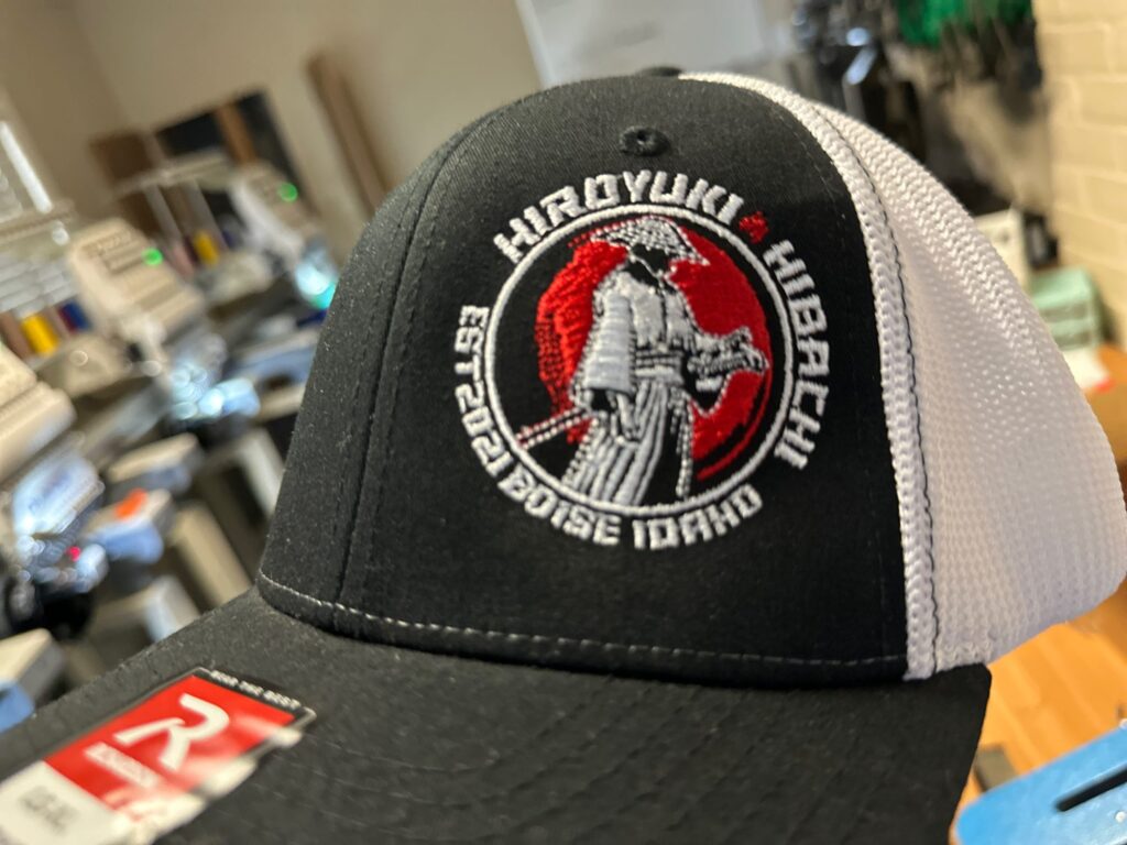 Custom embroidered hat for a local restaurant in Nampa, Idaho
