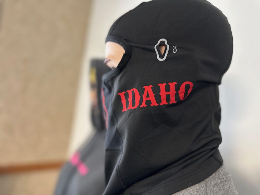 Custom mask with HTV printing by The Print Plug in Nampa