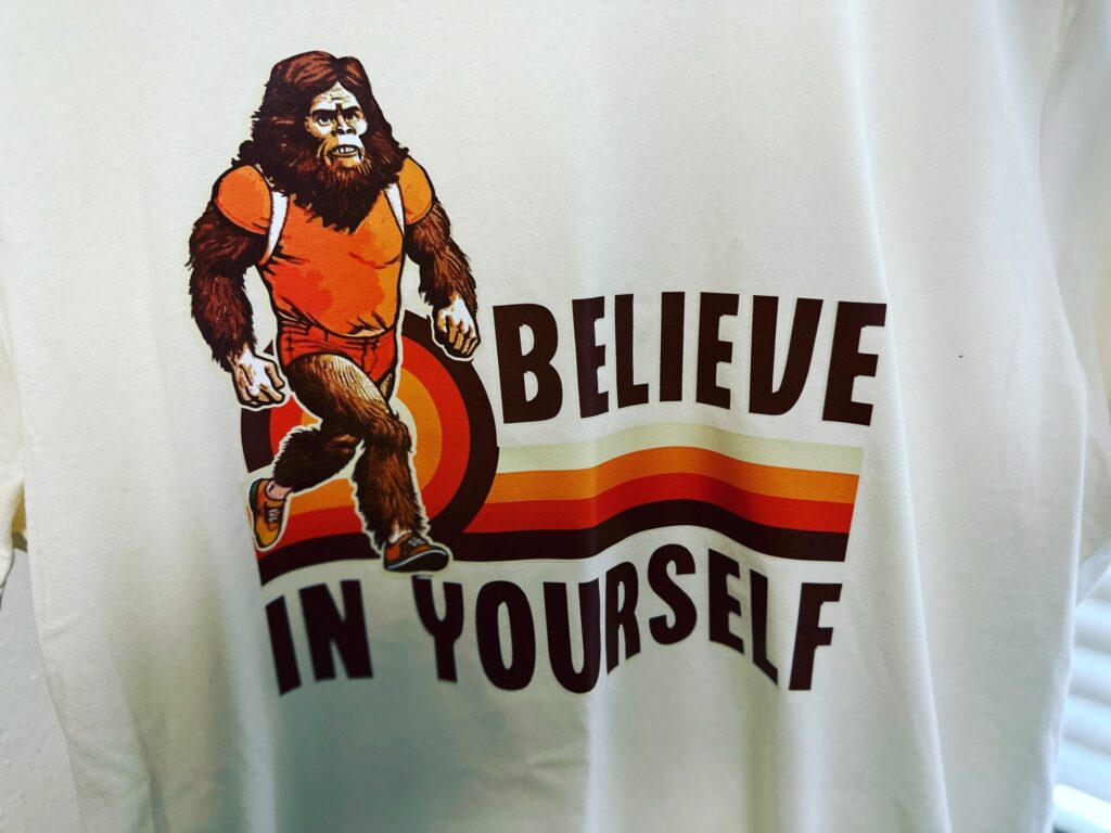 Custom HTV print on a t-shirt at The Print Plug in Nampa