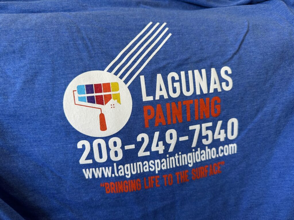 Company shirt made with custom screen printing in Nampa, Idaho