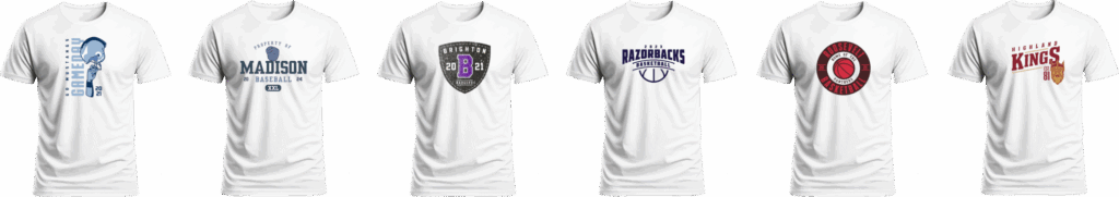 Customized school sthletic t-shirts