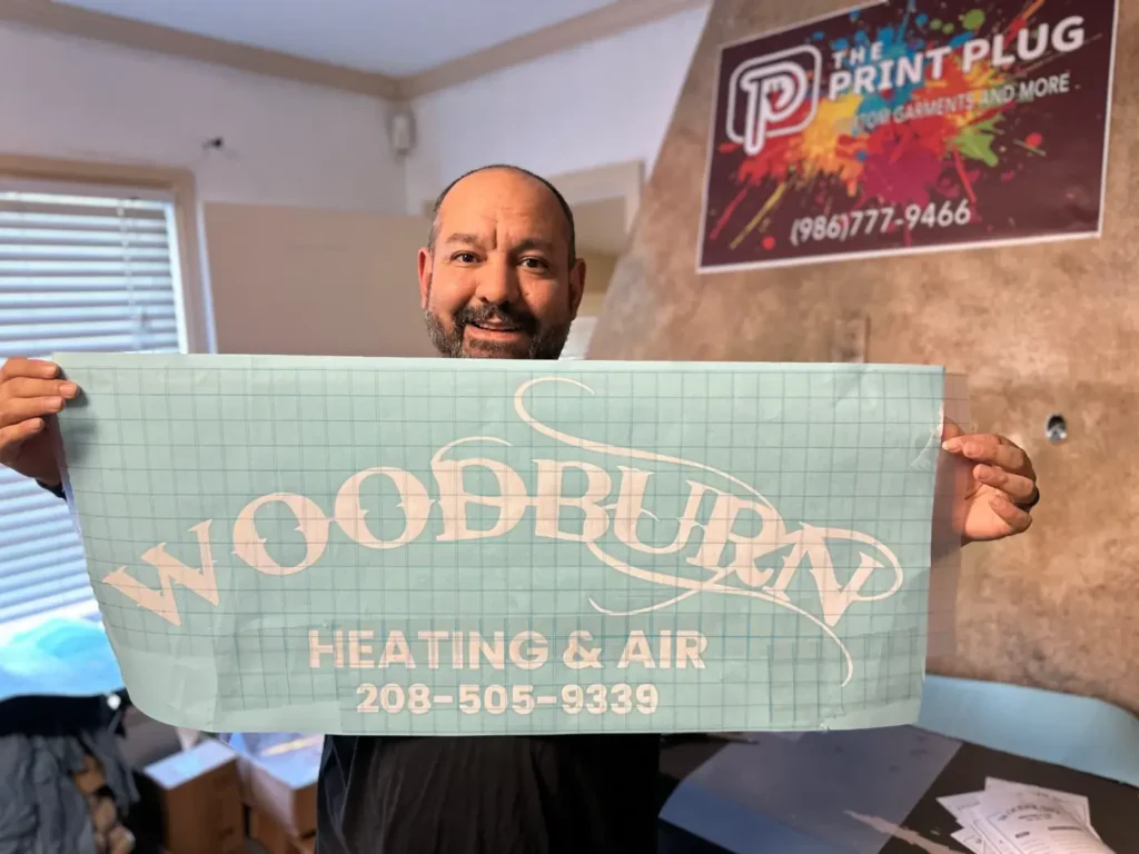 Custom decal printed at The Print Plug