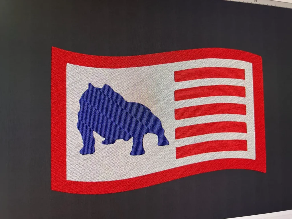 Digitized file for embroidery