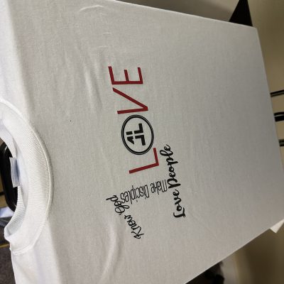 Custom multi-color HTV shirt