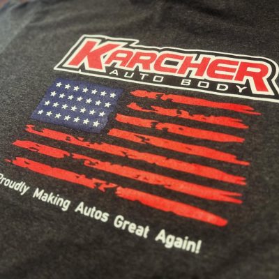 Custom screen printed shirt for a car company near Boise from The Print Plug in Nampa