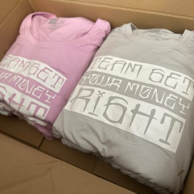 Bulk screen printed shirts for a local brand in Nampa, Idaho