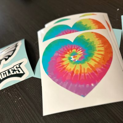 Various custom decals and stickers printed at The Print Plug in Nampa