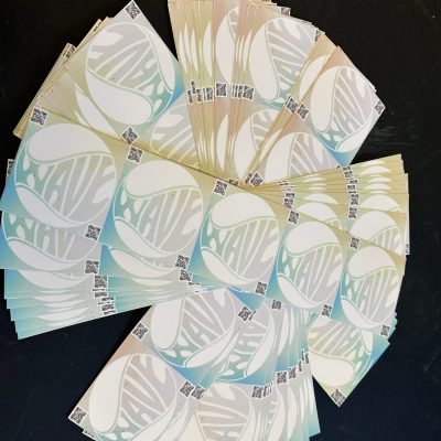 Custom vinyl stickers printed for a local company near Boise