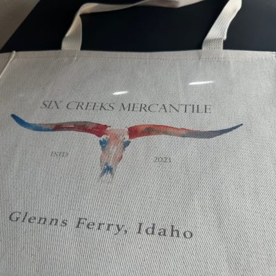 Custom DTG printing onto a handbag for a local company in Nampa