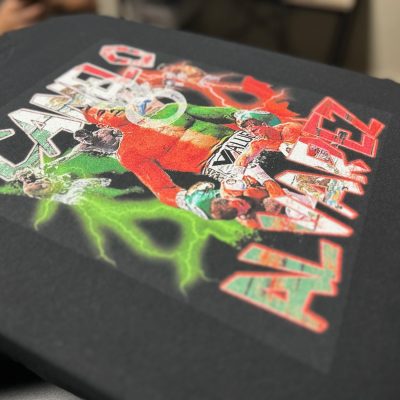 Custom graphic tee with bright DTG printing for Nampa, Idaho customer