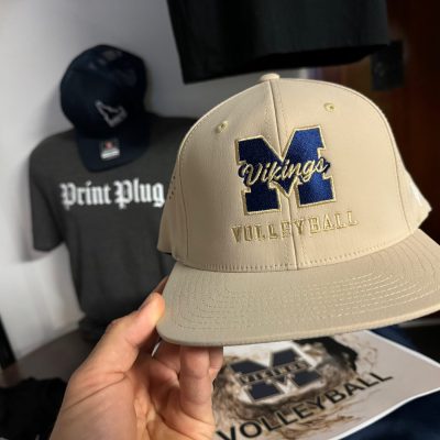 Custom embroidered hat for local high school sports team from The Print Plug in Nampa