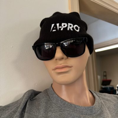 Custom embroidered beanie for a local business in Nampa, Idaho