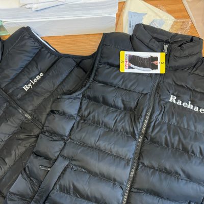 Custom embroidered vests with names for a unique gift from The Print Plug in Nampa
