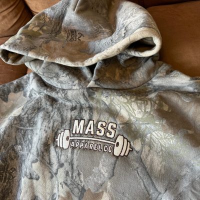 Custom embroidered hoodie from The Print Plug embroidery shop for a local health trainer near Nampa