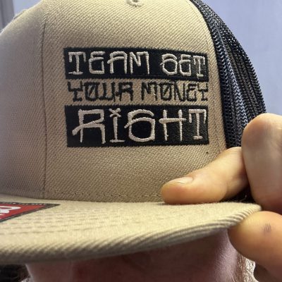 Custom embroidered hat with left panel placement from The Print Plug in Nampa