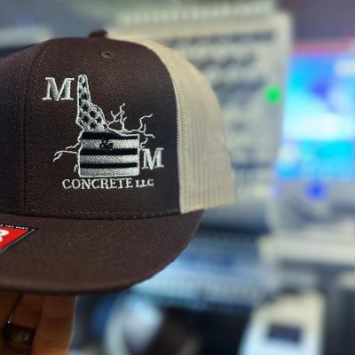Custom embroidered hat for a local construction company from The Print Plug in Nampa