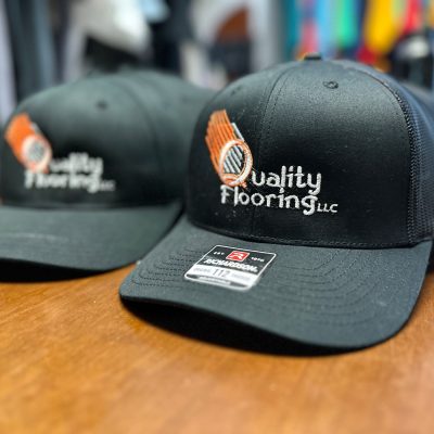 Custom embroidered hats for a local company near Boise