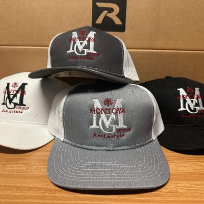 Custom embroidered hats with fine detail embroidery