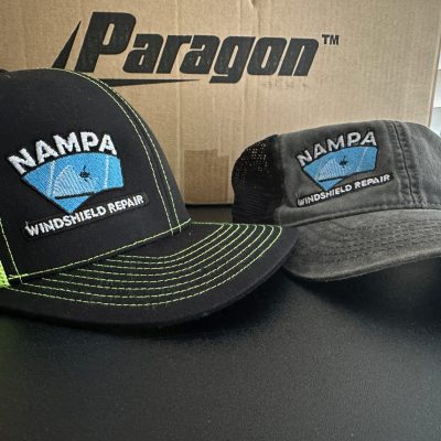 Custom embroidered hats for local business from The Print Plug in Nampa