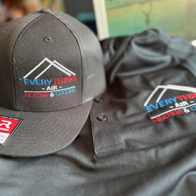 Custom embroidered hat and custom embroidered polo in Nampa