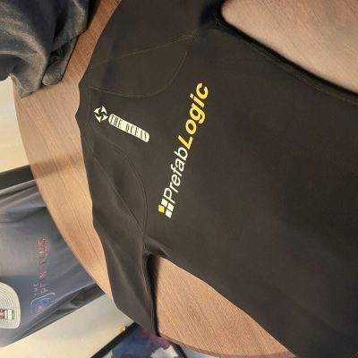 Heat-transfer vinyl on a company shirt at The Print Plug in Nampa