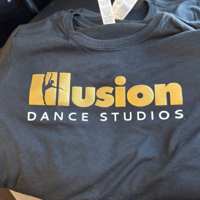 HTV prints on custom vinyl shirts for a local dance school in Nampa, Idaho