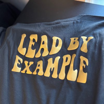 HTV printing on custom vinyl shirt for a local dance school in Nampa