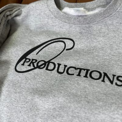 Close up of the front of a custom t-shirt with HTV vinyl in Nampa