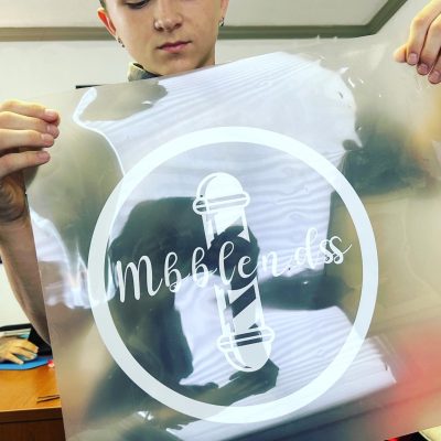 Custom HTV print ready to be applied to a t-shirt at The Print Plug in Nampa