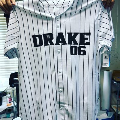 Custom HTV printed jersey at The Print Plug custom t-shirt shop in Nampa