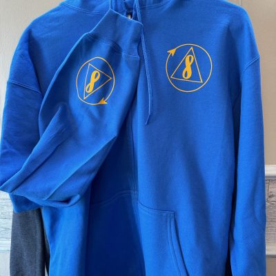 Custom HTV print with front chest and right sleeve at The Print Plug in Nampa