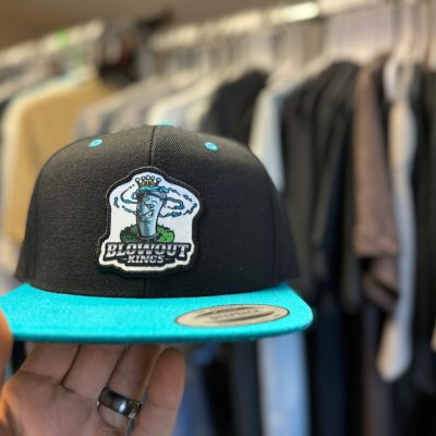 Custom patch applied to a baseball hat at The Print Plug in Nampa