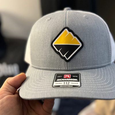 Custom 3D rubber patch on a baseball hat at The Print Plug in Nampa