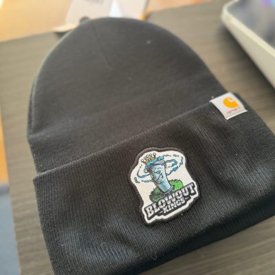 Custom beanies with patches at The Print Plug in Nampa