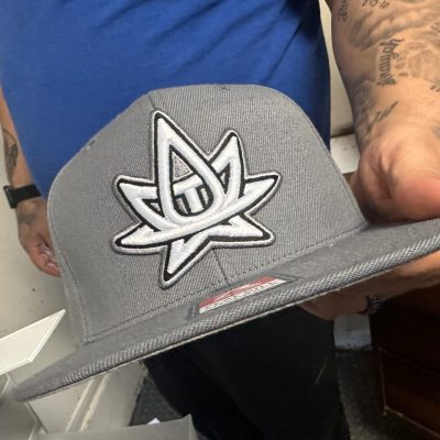 Custom 3D embroidered patches for a local dispensary business at The Print Plug in Nampa