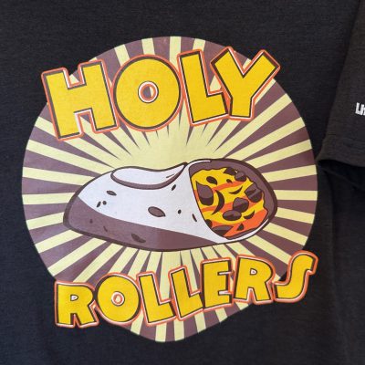 Multi-color custom screen printed shirts for a youth group in Boise, Idaho