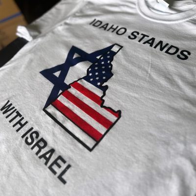 Custom screen printed shirts for a political rally in Boise, Idaho