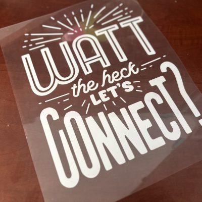 Heat-transfer vinyl sheet for custom t-shirt application