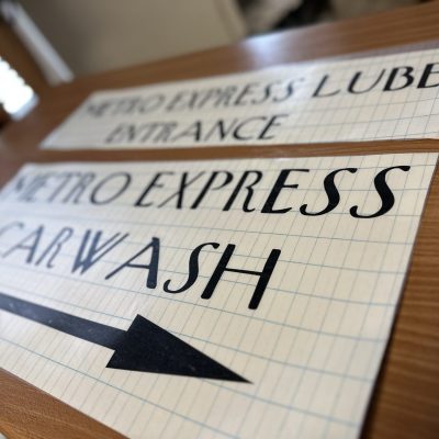 Window decals for storefront business printed at The Print Plug